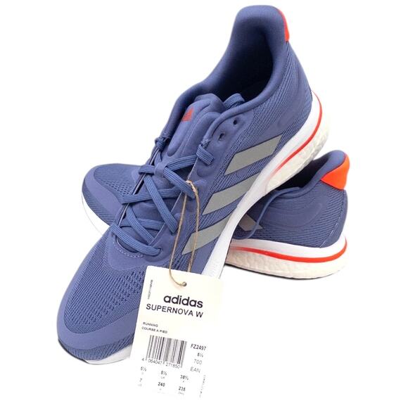 adidas Supernova+ Running Shoes Sneakers Women's Size 7 Blue Red - Picture 1 of 6